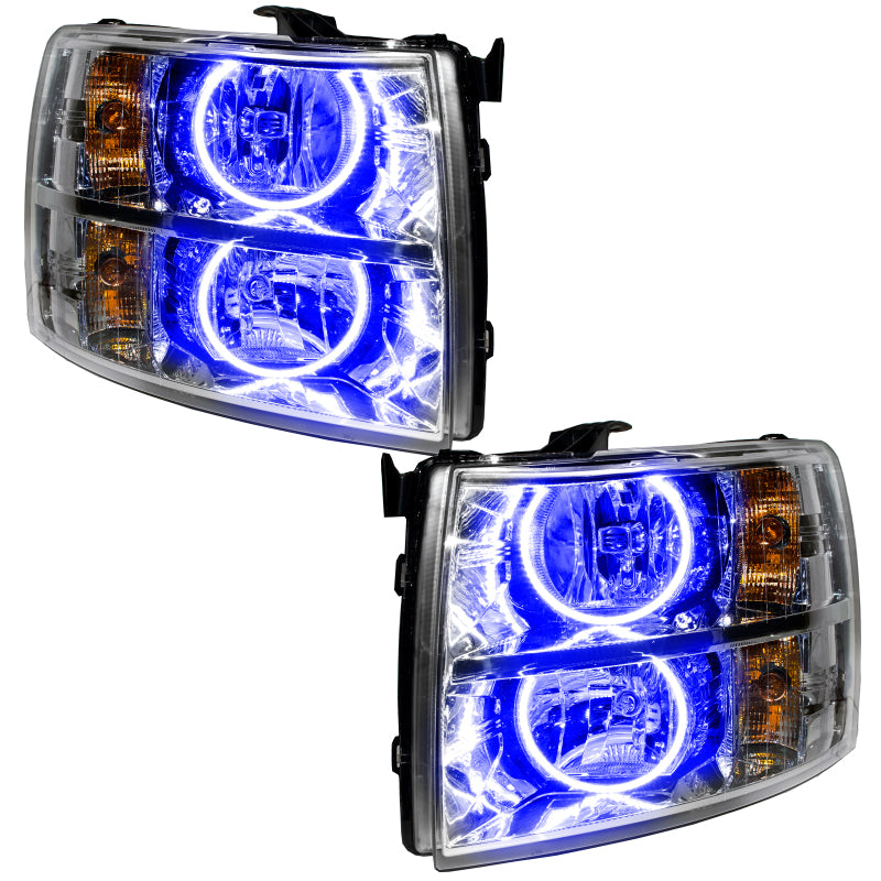 Load image into Gallery viewer, Oracle Lighting 07-13 Chevrolet Silverado Pre-Assembled LED Halo Headlights - Blue SEE WARRANTY
