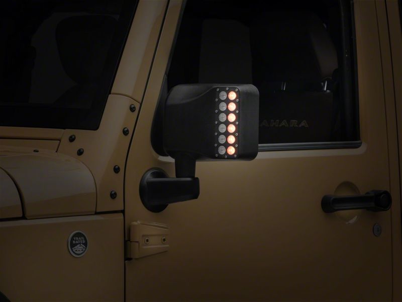 Load image into Gallery viewer, Raxiom 07-18 Jeep Wrangler JK Off-Road LED Manual Mirrors w/ Turn Signals
