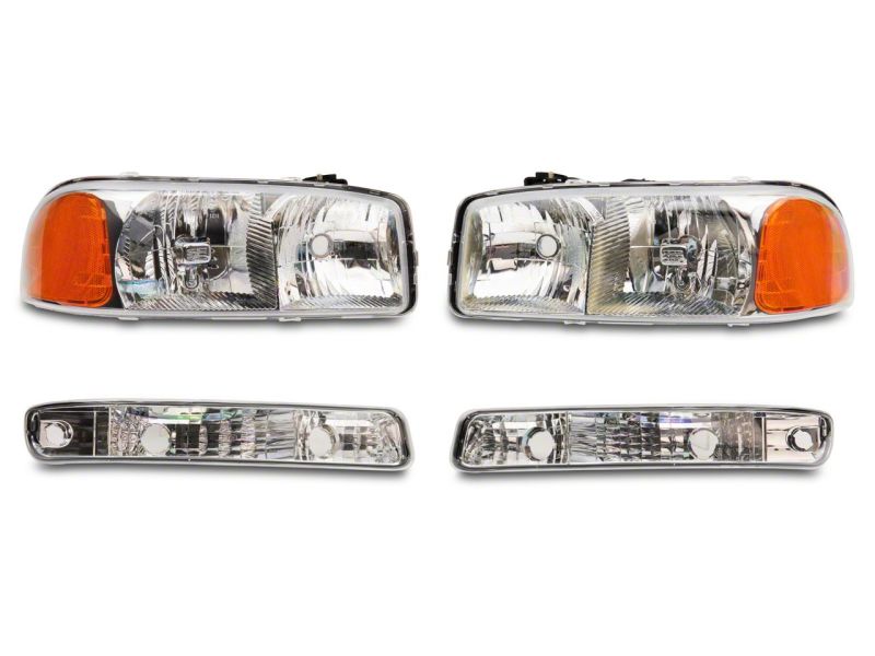 Load image into Gallery viewer, Raxiom 99-06 GMC Sierra 1500 Axial Series OEM Crystal Rep Headlights- Chrome Housing (Clear Lens)
