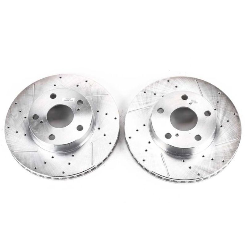 Load image into Gallery viewer, Power Stop 05-15 Toyota Tacoma Front Evolution Drilled &amp; Slotted Rotors - Pair
