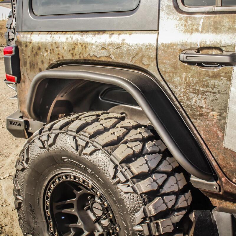 Load image into Gallery viewer, Westin/Snyper 18-20 Jeep Wrangler Tube Fenders - Rear - Textured Black
