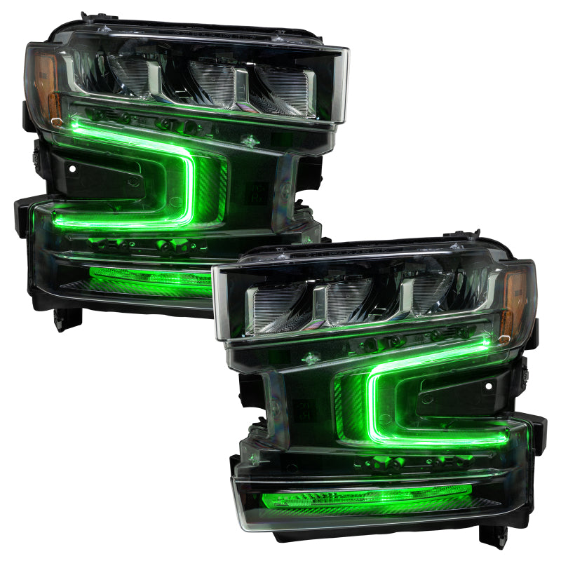 Load image into Gallery viewer, Oracle 19-21 Chevy Silverado 1500 RGB+W Headlight DRL Upgrade Kit - ColorSHIFT 2
