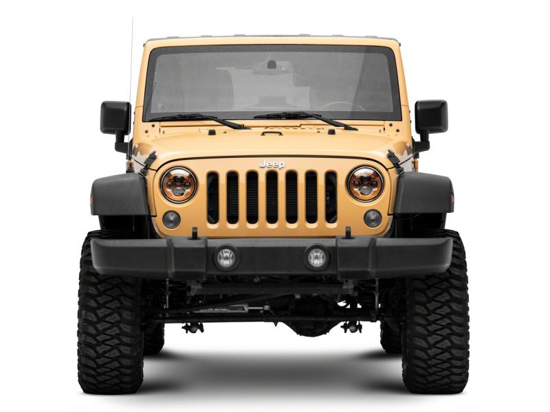 Load image into Gallery viewer, Raxiom 07-18 Jeep Wrangler JK 7-In LED Headlights Orange Housing- Clear Lens
