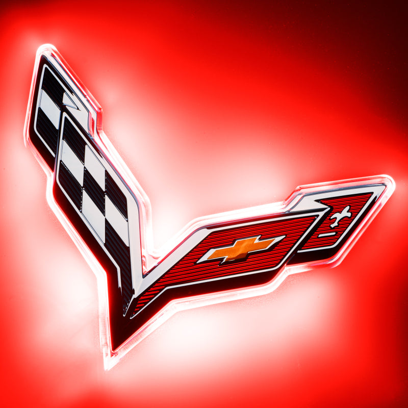 Load image into Gallery viewer, Oracle Corvette C7 Rear Illuminated Emblem - Red

