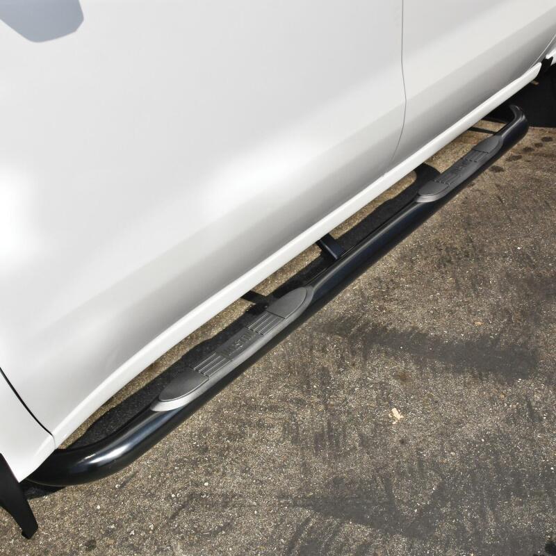 Load image into Gallery viewer, Westin 2019 Chevrolet Silverado/Sierra 1500 Crew Cab E-Series 3 Nerf Step Bars - Black
