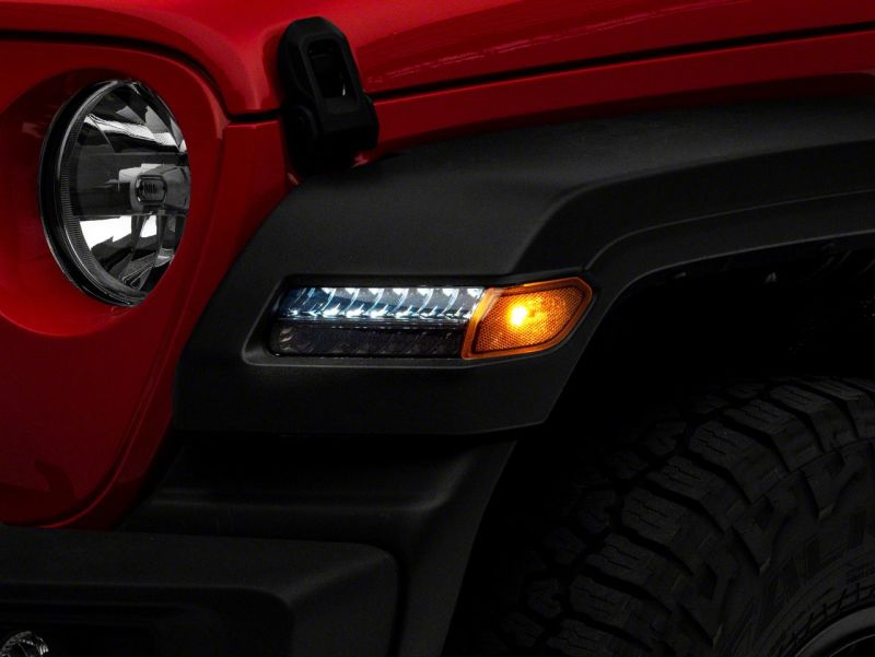 Load image into Gallery viewer, Raxiom 18-23 Jeep Wrangler JL Sport Axial Series SEQL LED Parking/Turn Signal Lights- Smoked
