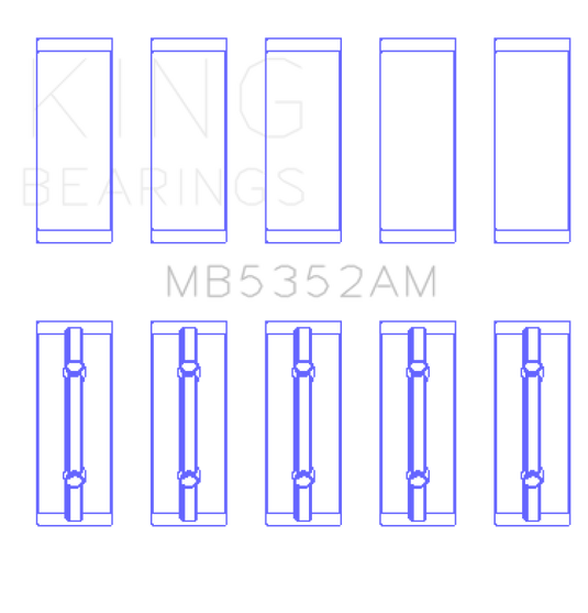King Engine Bearings Renault K9K/K4M (Size +0.50mm) Main Bearing Set