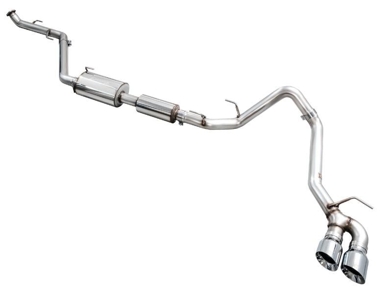 Load image into Gallery viewer, AWE Tuning Exhaust for 4th Gen Toyota Tacoma Dual Chrome Silver Tips

