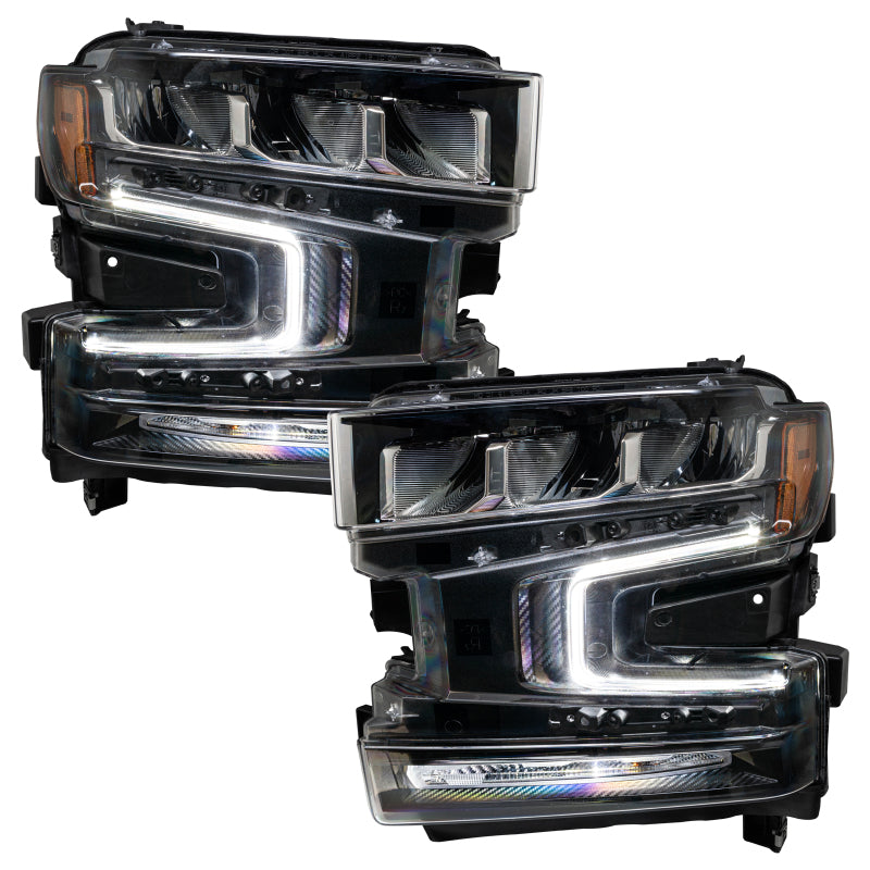 Load image into Gallery viewer, Oracle 19-21 Chevy Silverado 1500 RGB+W Headlight DRL Upgrade Kit - ColorSHIFT 2
