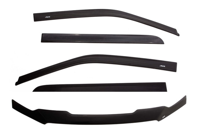 AVS 07-14 Toyota FJ Cruiser Ventvisor & Aeroskin Deflector Combo Kit - Matte Black