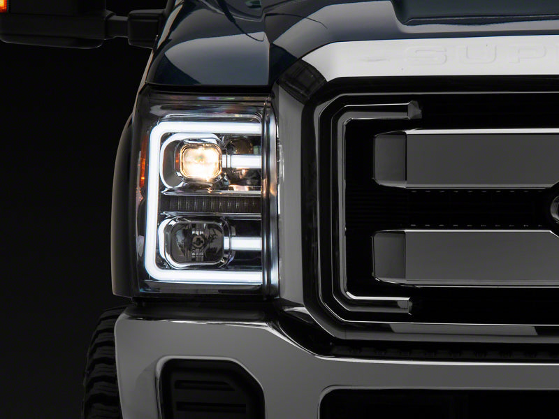 Load image into Gallery viewer, Raxiom 11-16 Ford F-250 Super Duty LED Projector Headlights - Chrome Housing (Clear Lens)
