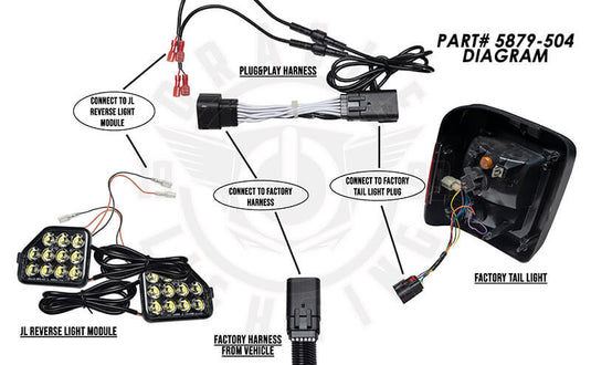 Oracle Plug & Play Wiring Adapter for Jeep Wrangler JL Reverse Lights