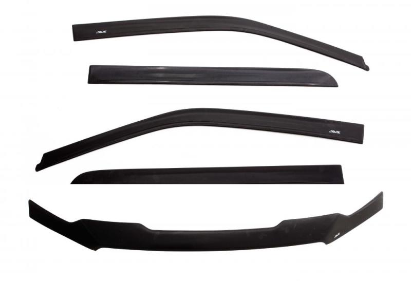 Load image into Gallery viewer, AVS 07-14 Toyota FJ Cruiser Ventvisor &amp; Aeroskin Deflector Combo Kit - Matte Black
