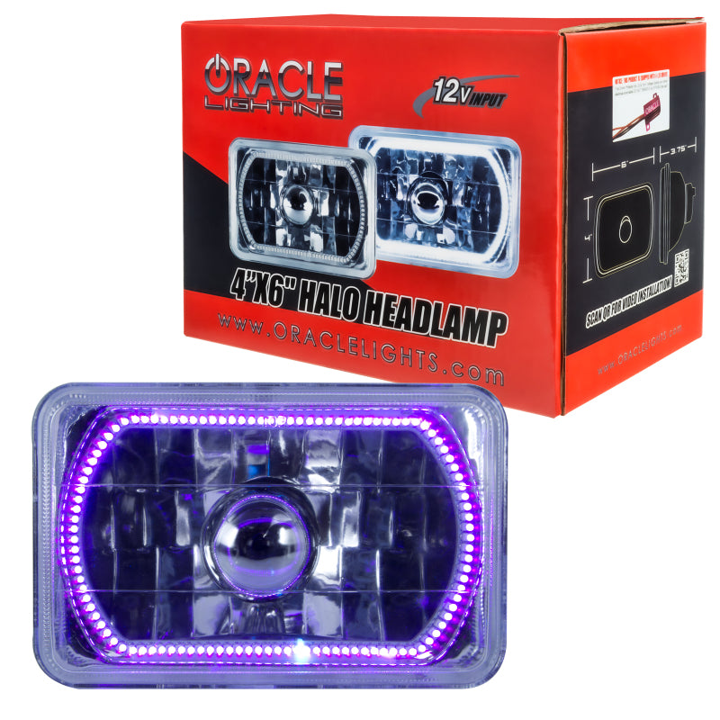 Load image into Gallery viewer, Oracle Pre-Installed Lights 4x6 IN. Sealed Beam - UV/Purple Halo SEE WARRANTY
