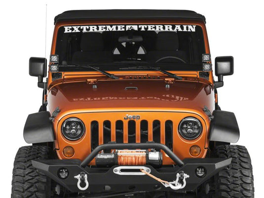 Raxiom 07-18 Jeep Wrangler JK Windshield Mounted Dual Light Brackets