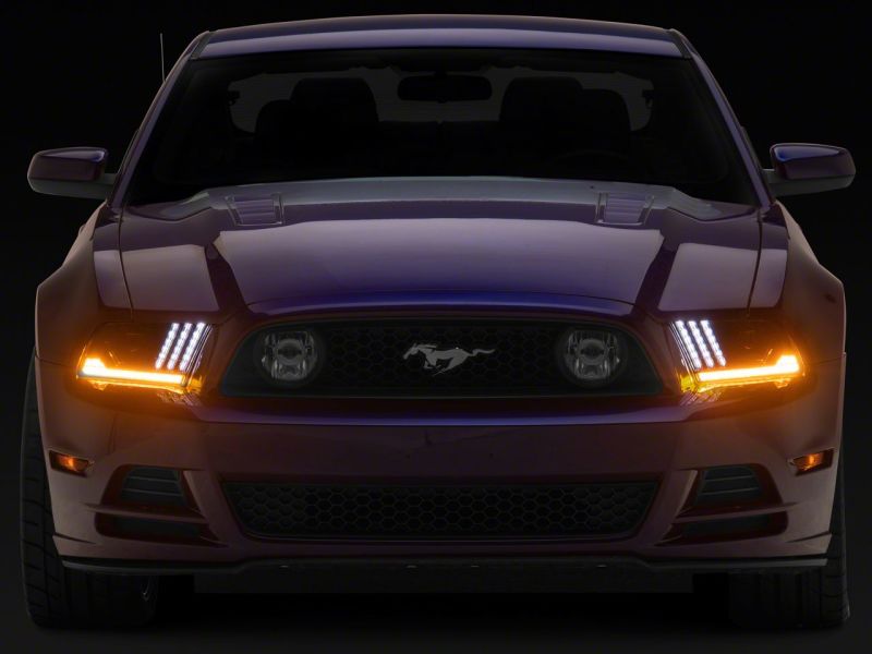 Load image into Gallery viewer, Raxiom 13-14 Ford Mustang LED Projector Headlights SEQL Turn Signals- Blk Housing (Clear Lens)
