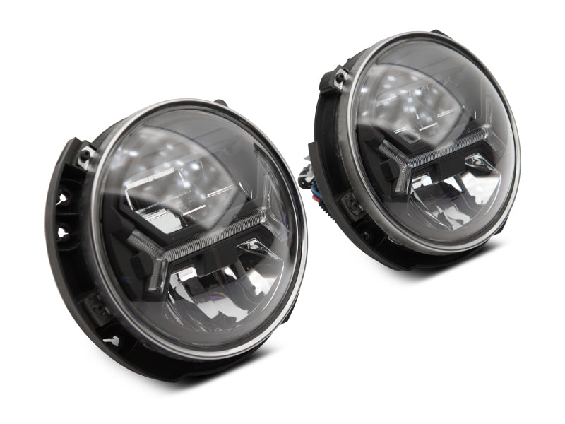 Load image into Gallery viewer, Raxiom 07-18 Jeep Wrangler JK LED Halo Headlights- Black Housing (Clear Lens)
