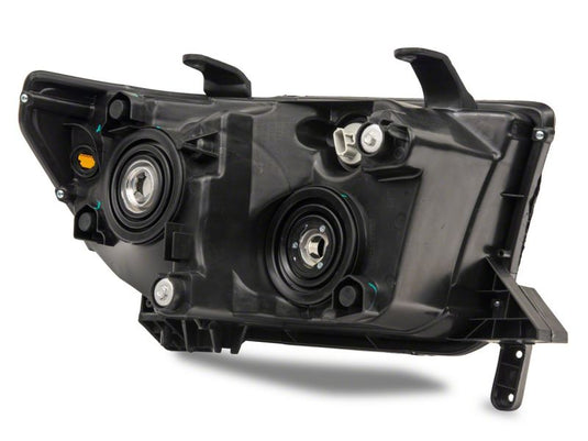 Raxiom 07-13 Toyota Tundra Axial Series Headlights w/ LED Bar- Black Housing (Clear Lens)