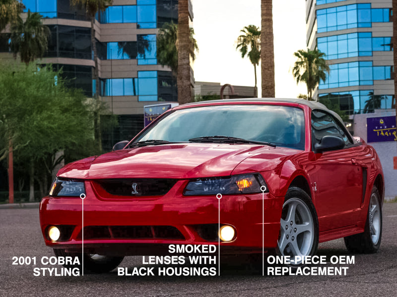 Load image into Gallery viewer, Raxiom 99-04 Ford Mustang Axial Series OE Style Headlights- Black Housing (Smoked Lens)
