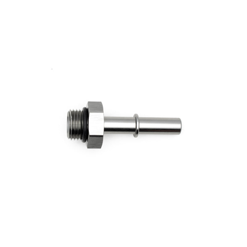 Load image into Gallery viewer, DeatschWerks 6AN ORB Male to 5/16in Male EFI Quick Connect Adapter (Incl O-Ring) - Titanium
