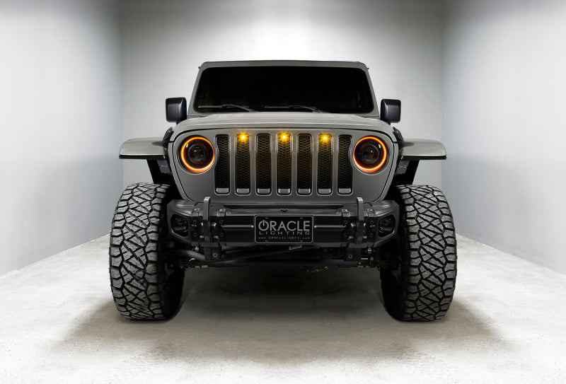 Load image into Gallery viewer, Oracle Jeep JL/Gladiator JT Oculus Bi-LED Projector Headlights - Amber/White Switchback SEE WARRANTY
