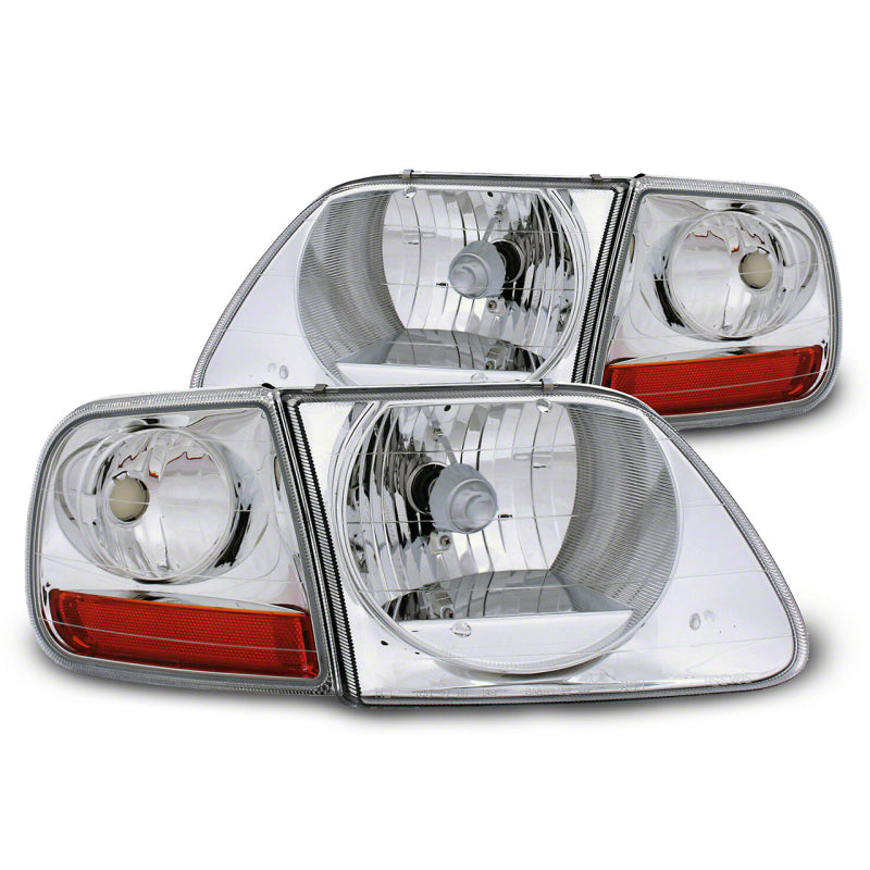 Load image into Gallery viewer, Raxiom 97-03 Ford F-150 G2 Euro Headlights w/ Parking Lights- Chrome Housing (Clear Lens)
