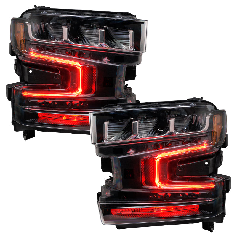 Load image into Gallery viewer, Oracle 19-21 Chevy Silverado 1500 RGB+W Headlight DRL Upgrade Kit - ColorSHIFT 2
