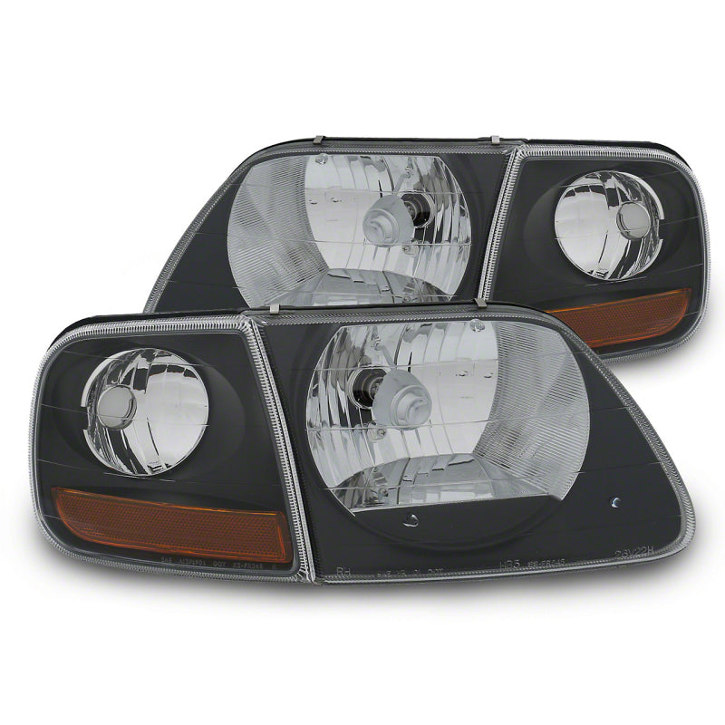 Load image into Gallery viewer, Raxiom 97-03 Ford F-150 G2 Euro Headlights w/ Parking Lights- Black Housing (Clear Lens)
