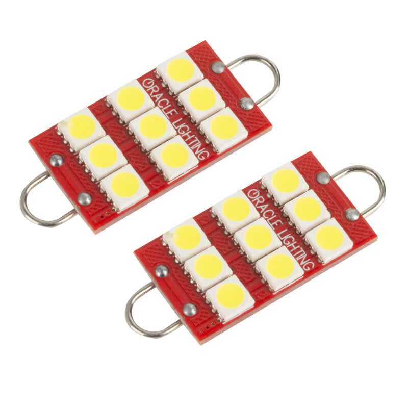 Load image into Gallery viewer, Oracle 44MM 6 LED 3 Chip - Loop Festoon Bulbs (Pair) - White
