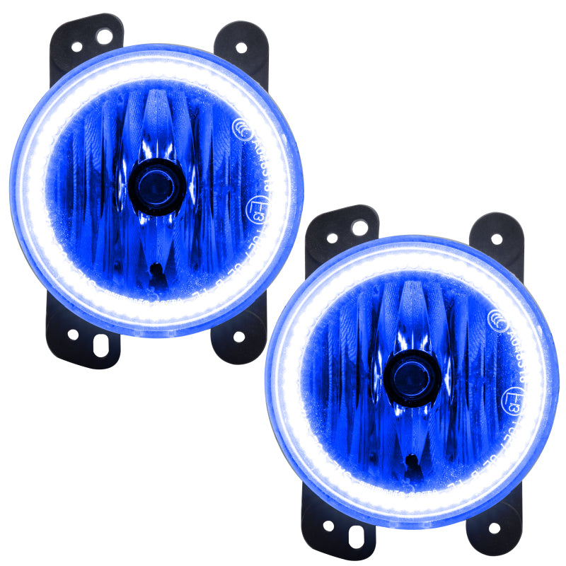 Load image into Gallery viewer, Oracle Lighting 10-15 Jeep Wrangler JK Pre-Assembled LED Halo Fog Lights -Blue
