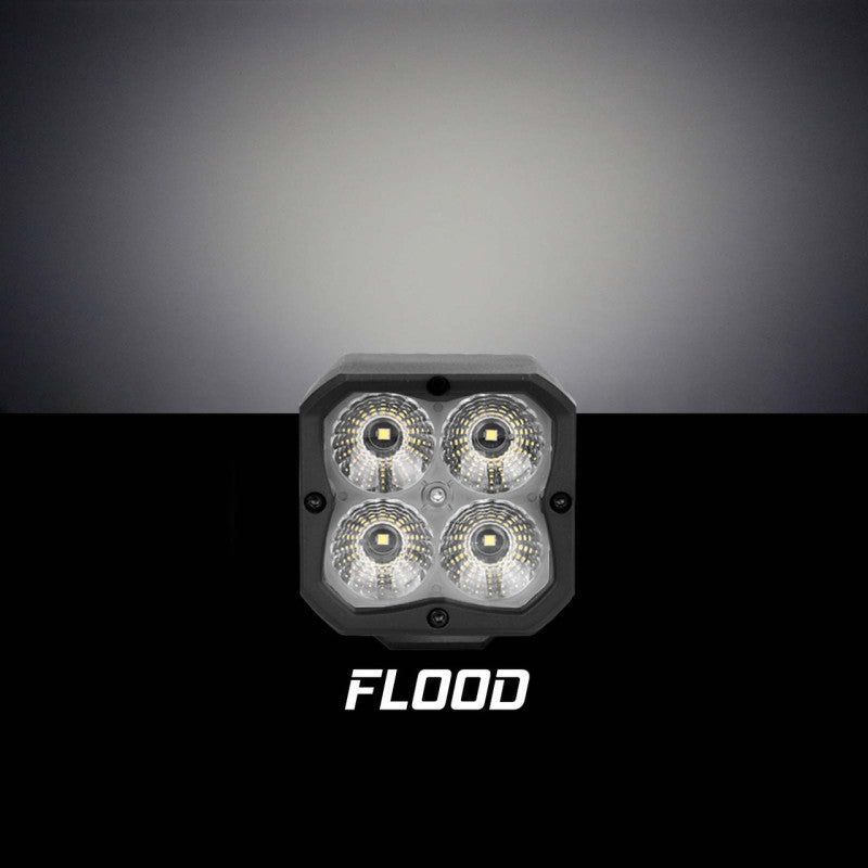 Load image into Gallery viewer, XK Glow XKchrome 20w LED Cube Light w/ RGB Accent Light - Flood Beam
