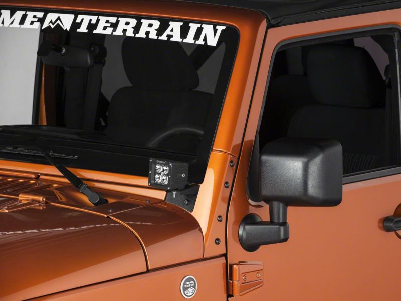 Load image into Gallery viewer, Raxiom 07-18 Jeep Wrangler JK Windshield Mounted Light Brackets
