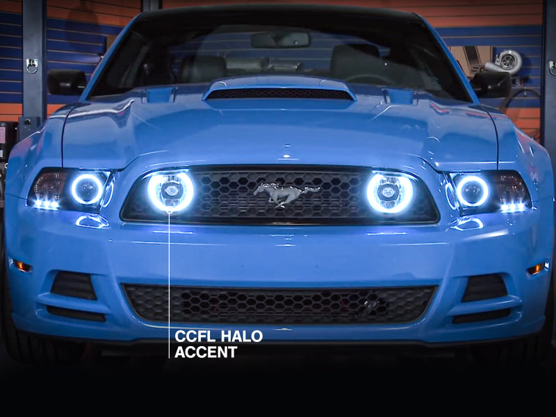 Load image into Gallery viewer, Raxiom 13-14 Ford Mustang GT CCFL Halo Fog Lights (Smoked)
