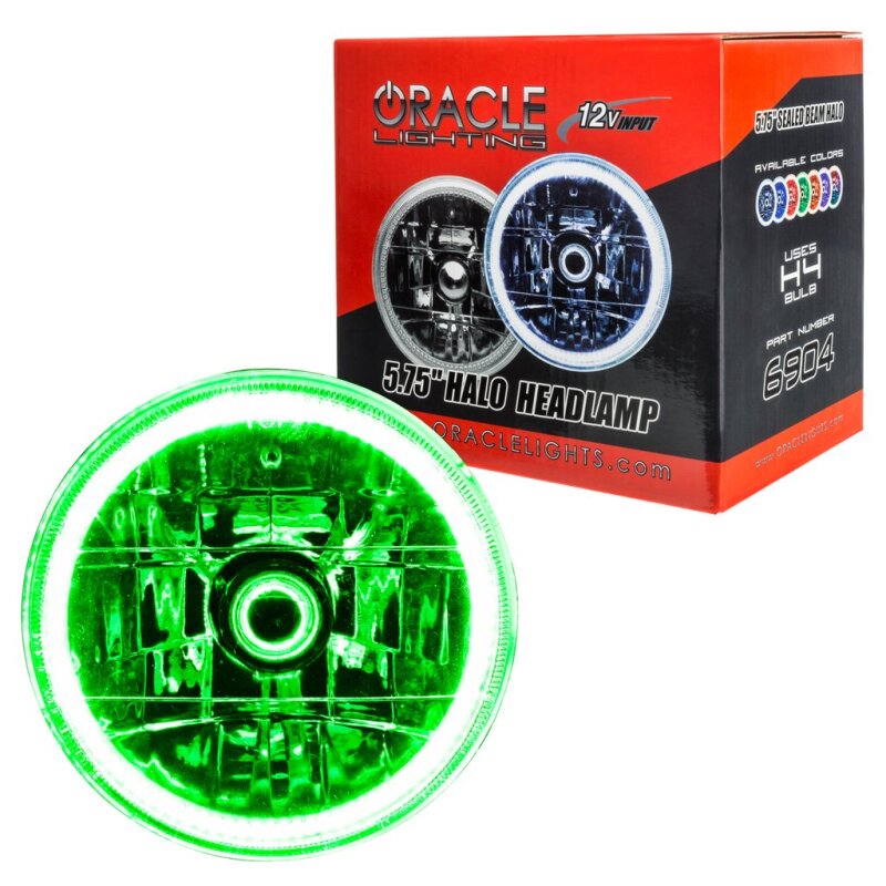 Load image into Gallery viewer, Oracle Pre-Installed Lights 5.75 IN. Sealed Beam - Green Halo SEE WARRANTY
