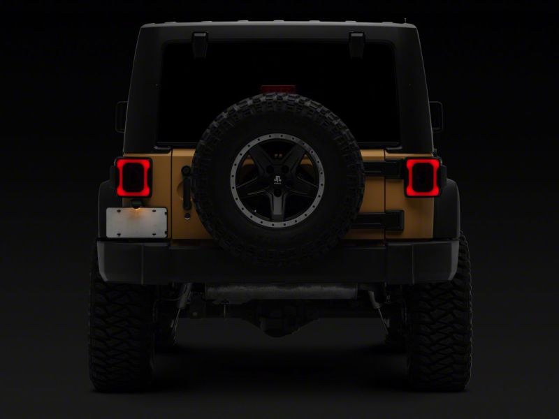 Load image into Gallery viewer, Raxiom 07-18 Jeep Wrangler JK Axial Series LED Tail Lights- Blk Housing (Smoked Lens)
