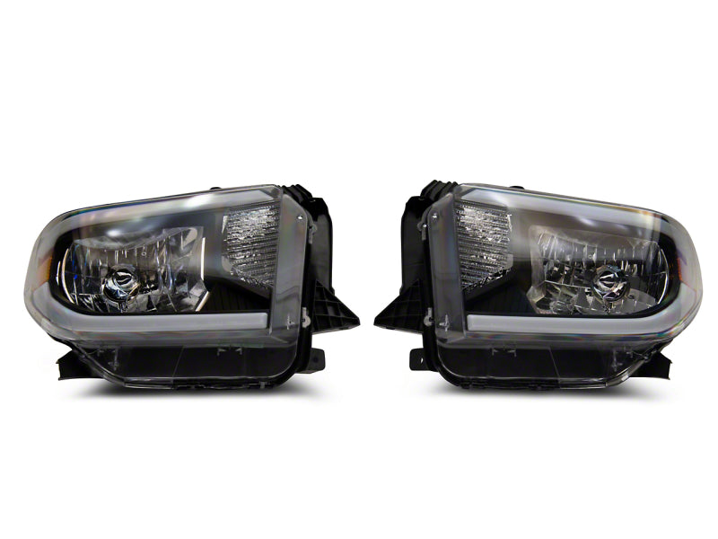 Load image into Gallery viewer, Raxiom 14-21 Toyota Tundra Axial Series Headlights w/ LED Bar- Blk Housing (Clear Lens)
