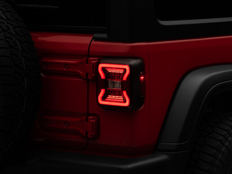 Load image into Gallery viewer, Raxiom 18-22 Jeep Wrangler JL LED Tail Lights- Black Housing - Red Lens
