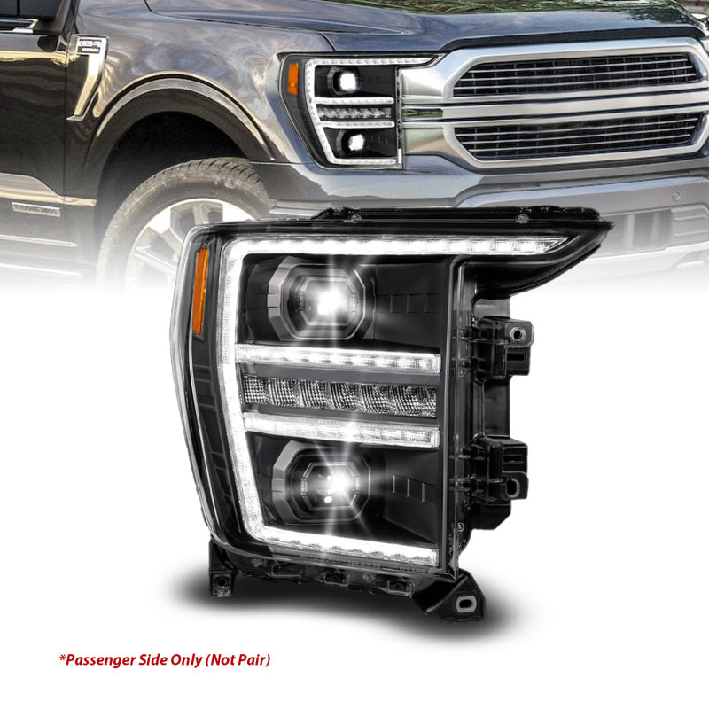 Load image into Gallery viewer, ANZO 21-23 Ford F150 LED Projector Headlight w/Switchback+Sequential - Black (Passenger Side Only)
