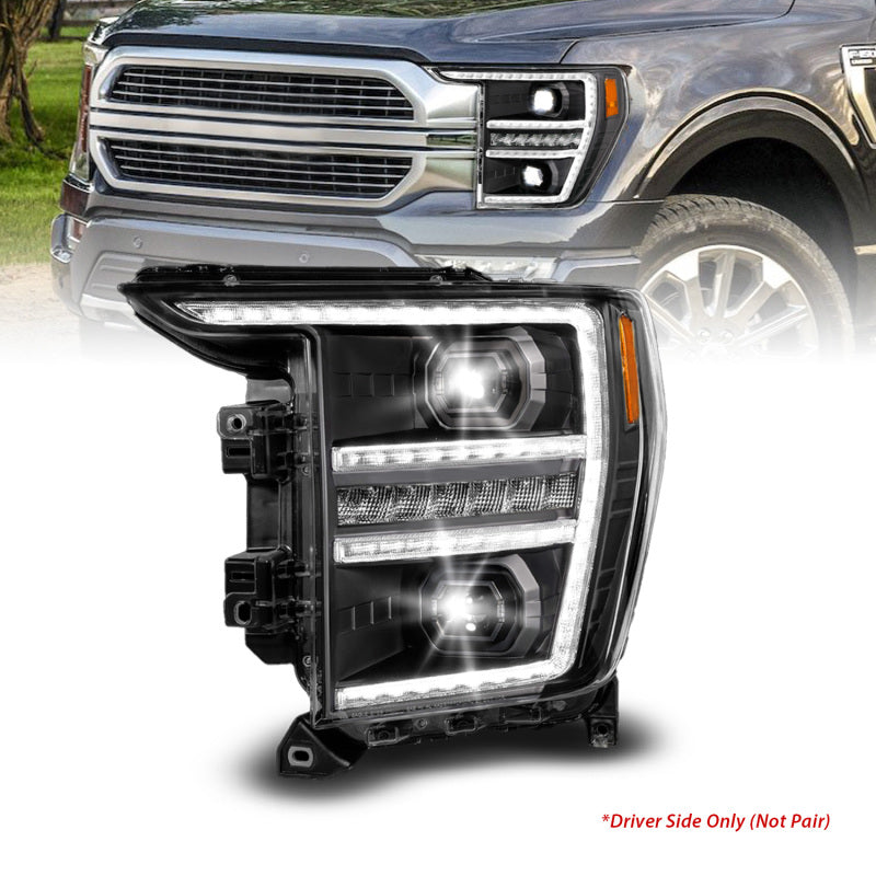Load image into Gallery viewer, ANZO 21-23 Ford F150 LED Projector Headlight w/Switchback+Sequential - Black (Driver Side Only)
