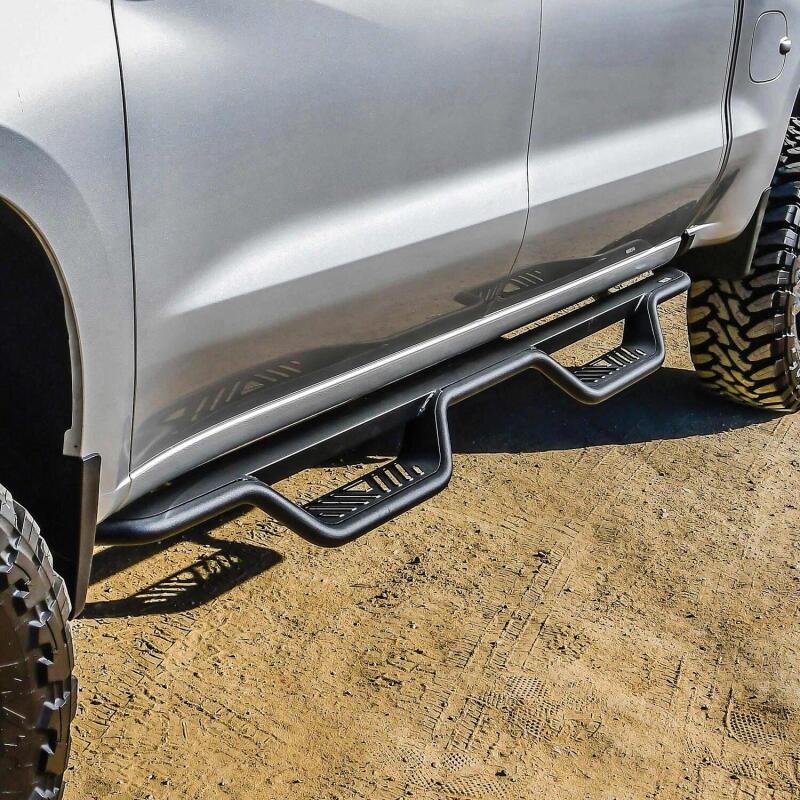 Load image into Gallery viewer, Westin 19-22 Chevrolet Silverado / GMC Sierra Crew Cab Outlaw Nerf Step Bars
