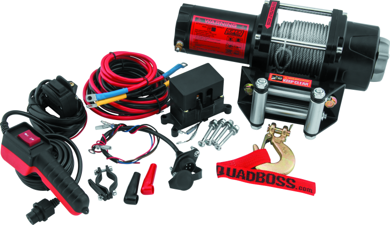 Load image into Gallery viewer, QuadBoss Winch 2500Lb W/Cable
