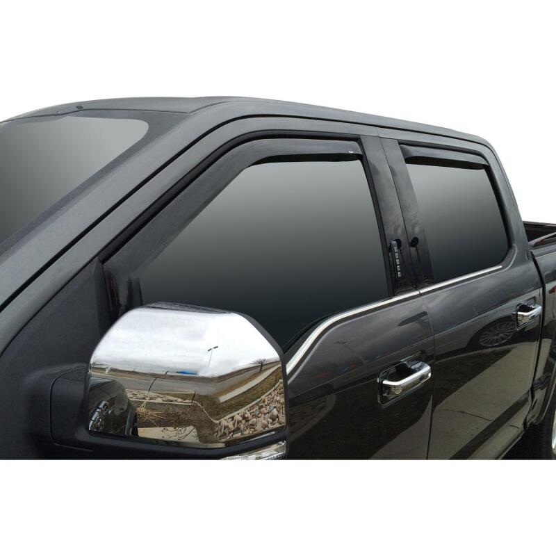Load image into Gallery viewer, Westin 2015-2018 Ford F-150 SuperCrew Wade In-Channel Wind Deflector 4pc - Smoke
