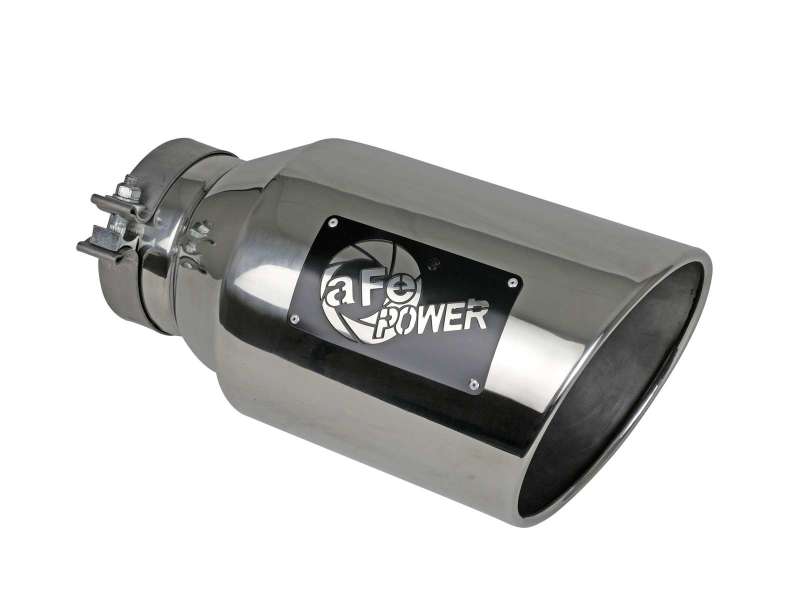Load image into Gallery viewer, aFe Power Universal 5in Inlet 8in Outlet MACH Force-XP Clamp-On Exhaust Tip - Polished

