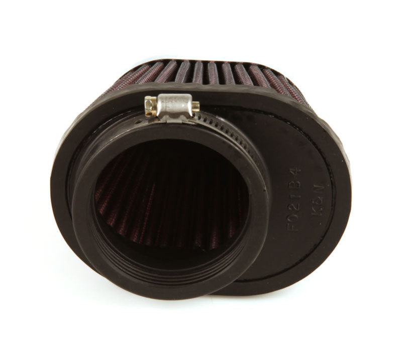 Load image into Gallery viewer, K&amp;N Uni Chrome Oval Tapered Filter 2.125in FlgID x 4inB OL x 3inB OW x 3inT OL x 2inT OW x 2.75in H
