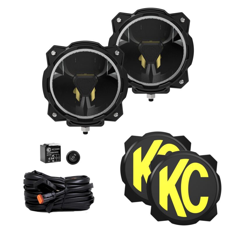 Load image into Gallery viewer, KC HiLiTES Gravity Titan LED 6in. - Pair Pack (SAE Driving Beam)
