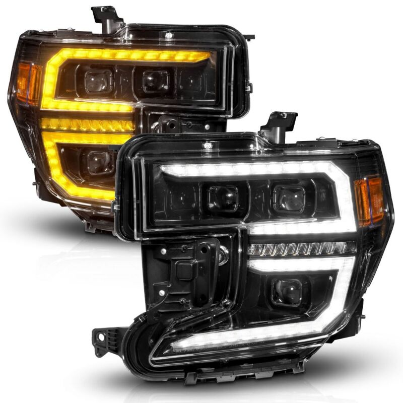 Load image into Gallery viewer, ANZO 19-21 GMC Sierra 1500 LED Projector Headlight w/Switchback+Sequential - Black
