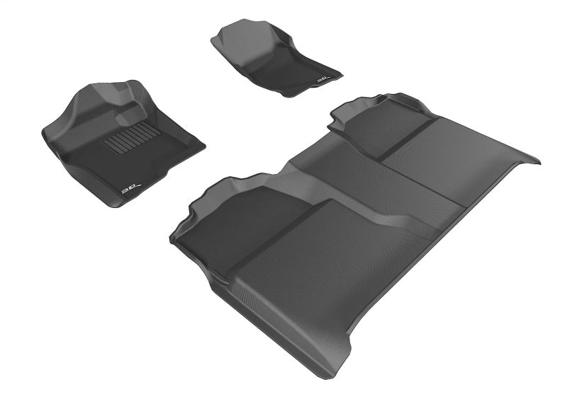 Load image into Gallery viewer, 3D MAXpider 07-13 GMC Sierra 1500 / 2500 / 3500 Crew Cab Kagu Black Full Set
