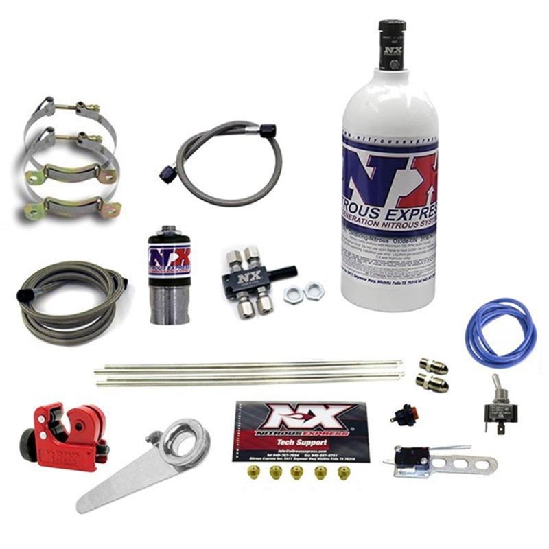 Load image into Gallery viewer, Nitrous Express Motorcycle 4 Cyl Dry Nitrous Kit-1lb Bottle
