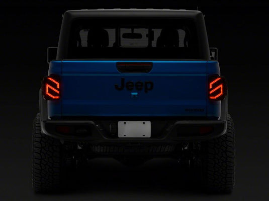 Raxiom 20-23 Jeep Gladiator JT Axial Series LED Tail Lights- Blk Housing (Smoked Lens)