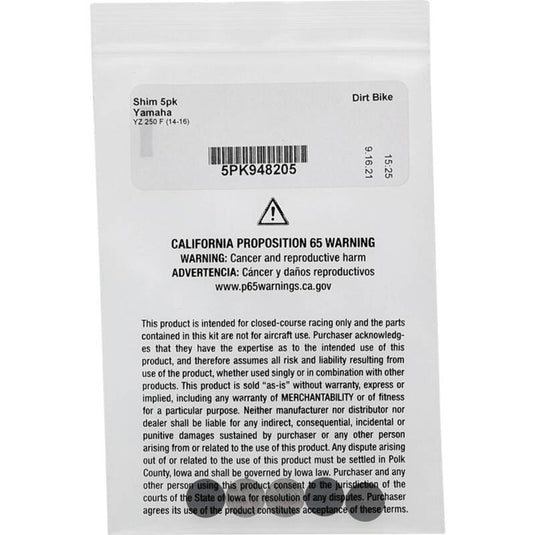 Hot Cams Shim Kits 2.050mm Thickness - 5 Pack